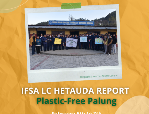 IFSA LC Hetauda Report, Plastic-Free Palung